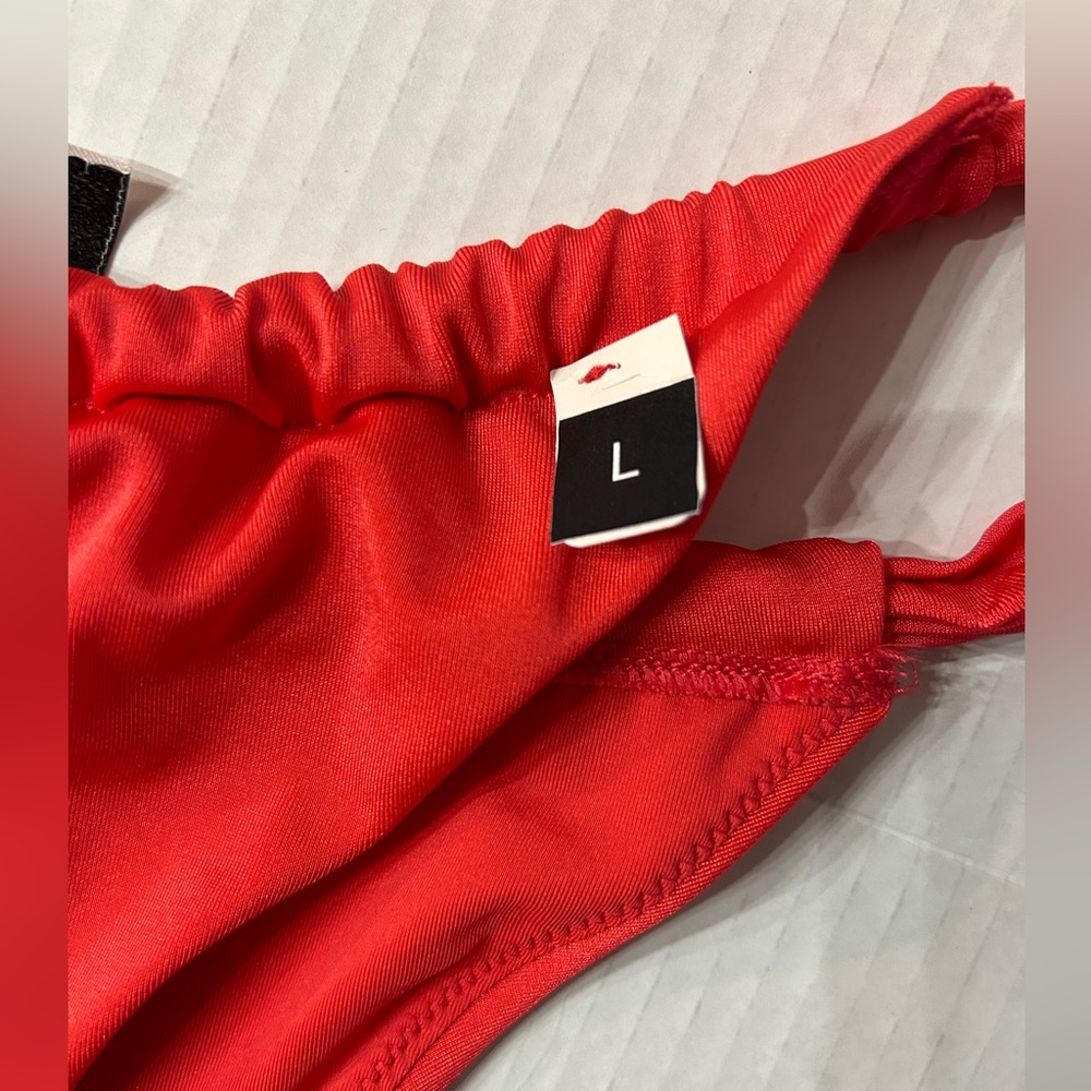 NWT 2-Piece Bikini (Top/Bottom Lg) Triangle Bikini Top Brazilian Bikini Bottom - Picture 9 of 14